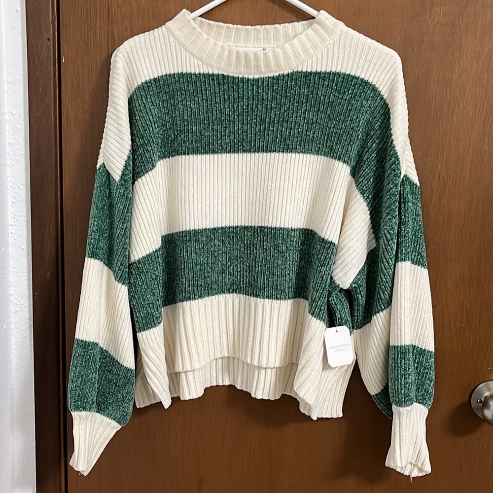 NWT Altar’d State Oversized Striped Chenille Sweater size XS